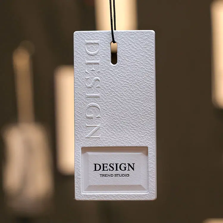 Luxury Paper Hangtags with Embossed Logo (6)fww
