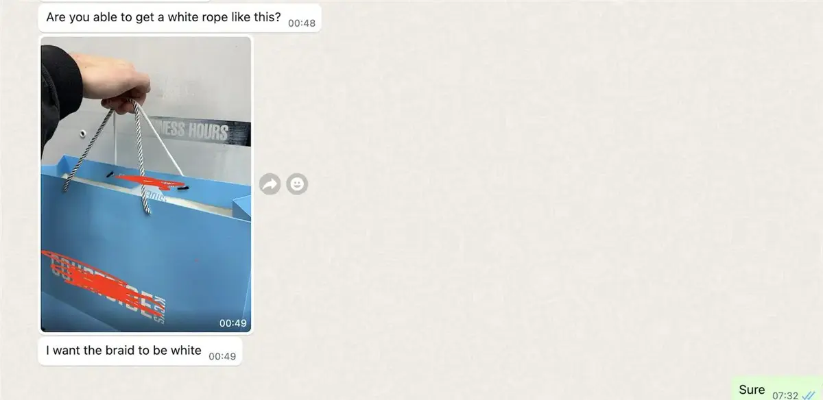 Requested for Bag in Customized Design