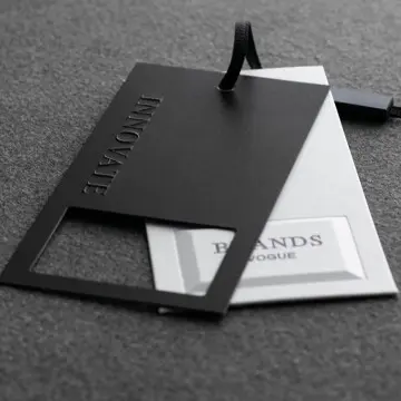 Luxury Paper Hangtags with Embossed Logo